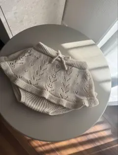 美品 mamamaraku ベージュニット編みブルマ