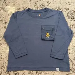 HELLY HANSEN キッズ 長袖カットソー ネイビー クマ刺繍