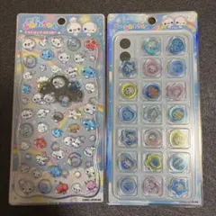 メルカリ最安！あわわちゃん【プチドロップステッカー&おはじきシール　セット】