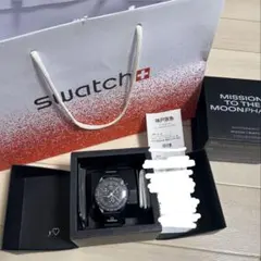 【新品】SWATCH OMEGA スヌーピー ブラック スウォッチ 腕時計のサムネイル