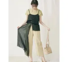 dazzlin ダズリン　プリーツドロストレイヤードトップス　シアーワンピースのサムネイル