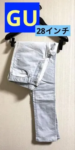 【未使用品】GU ライトブルースキニーデニム 28