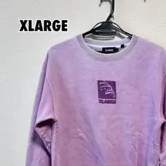 XLARGE クルーネック スウェット S パープル OGゴリラ刺繍ロゴ