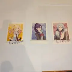 アニメキャラクター ポラロイド風ブロマイド 3枚セット