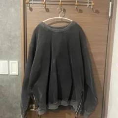 ZARA デニム ダークグレー オーバーサイズ トレーナー スウェット