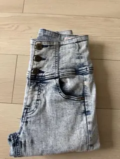 Heatherスキニーデニム iSKO ハイウエストデニム風パンツ