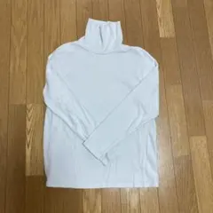 美品UNIQLO ユニクロ　ヒートテックフリースタートルネックXL ライトグレーのサムネイル