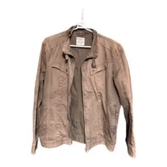 ブラウン ミリタリージャケット　サイズＬ