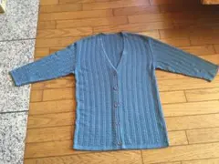 春向きカーディガン　　　丈長め　　縄編み模様　　更に更にお値下げしました