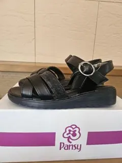 新品 パンジー 5479 ブラック S コンフォートサンダル 抗菌のサムネイル