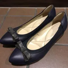 ダイアナ　ウェルフィット　パンプス　リボン　23.5cm