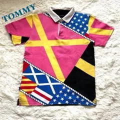 TOMMYトミー　ポロシャツ　柄　派手　 カラフル　 Mサイズ