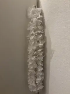 ホワイト　フラダンス　タヒチアン　レイ