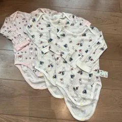 ミッフィーちゃんプリント長袖ボディスーツ3枚セット　UNIQLO 90cm