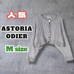 ♪ ASTORIA ODIER モールニット ケーブルカーディガン M