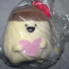 お文具といっしょ　ボールチェーン付きハートショコラぬいぐるみ　プリンさん