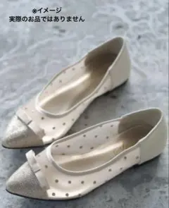 【sesto】シースルーのポインテッドトゥフラットパンプス(3枚目のお写真から)