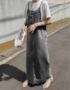 デニム サロペット