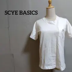 サイベーシックス 胸ポケット付きワンポイント刺繍 Tシャツ 白 38のサムネイル