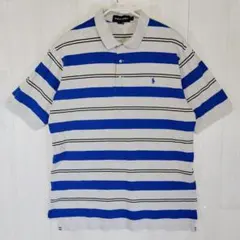 90's ポロ ゴルフ ラルフローレン ポロシャツ L ボーダー