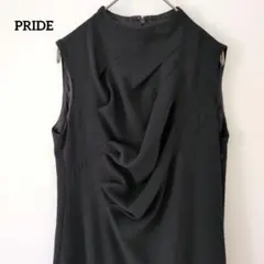 PRIDE ワンピース　ノースリーブ　ブラック 上品　大人のサムネイル