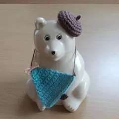 しろくま貯金箱  クリスマスツリー&ベレー帽