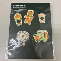 スターバックス ピンバッジセット　ベアリスタ　パンプキンスパイスラテ