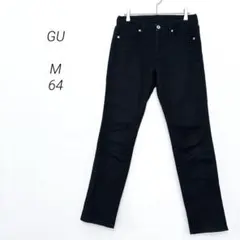 ジーユー ハイウエストスキニーパンツ M 黒 コットン ストレッチ　0776