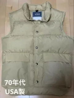 ウールリッチ　USA製　80年代　ダウンベスト　肉厚　グレー　美品 ウールリッチ USA製 80年代 ダウンベスト 肉厚 グレー 美品