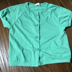 KP ニットプランナー 半袖 カーディガン 120 グリーン