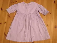 薄紫 ワンピース 五分袖　130