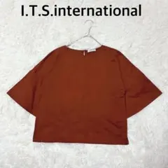イッツインターナショナル♦︎半袖カットソー フリー綿100％ ドロップショルダーのサムネイル