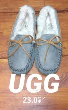 美品！UGG グレー モカシン 23.0㌢！