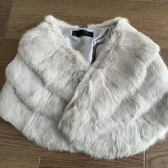 UNTITLED ファー ケープコート アイボリー