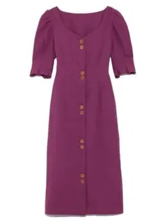 LILY BROWN リリーブラウン  ヴィンテージボタンワンピース　パープル