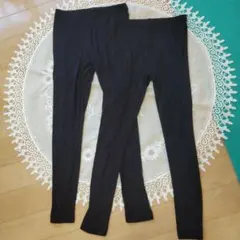 ユニクロ　ヒートテック　キッズ黒のスパッツ 2枚セット　160cm