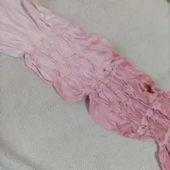 599　正絹　帯揚げ　絞り　花模様　暈し　桃色　薄いピンク