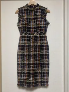 ROBE de FLEURS ツイード　ミニキャバドレス / S