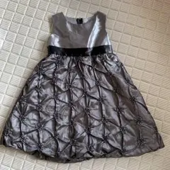 グレー 花刺繍 フォーマルドレス 120