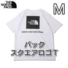 美品 THE NORTH FACE バックスクエアロゴT ホワイトM