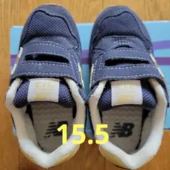 New Balance 313 ネイビー/イエロー 　キッズスニーカー