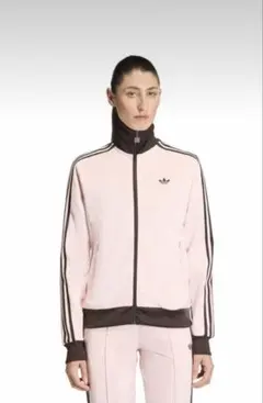 adidas ブラウン×ピンク トラックジャケット - メルカリ