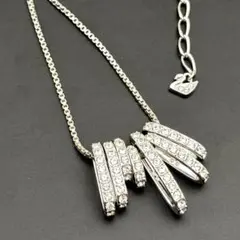 極美品✨スワロフスキー ネックレス 7連 リング クリスタル ラインストーン