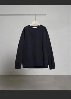 勝負服」にもなるスウェット　ニット　トレーナー　(ブラック)