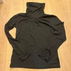 黒 タートルネック 長袖 トップス　M 首　防寒　ブラック　重ね着　レディース