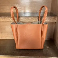 合皮オレンジ トートバッグ