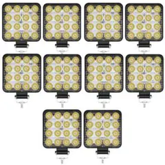 LED ワークライト 作業灯 12V 24V 48W 6000K 10個セットのサムネイル