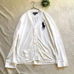 Y2K✨Polo Ralph Lauren ビッグポニーカーディガン　L