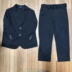 UNIQLO ジャージー ジャケット パンツ フォーマル　セット 黒 110cm
