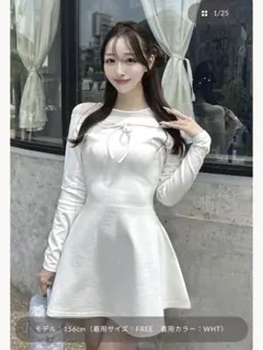 Darich リボンビジューアメスリニットトップス ホワイト WHT - メルカリ